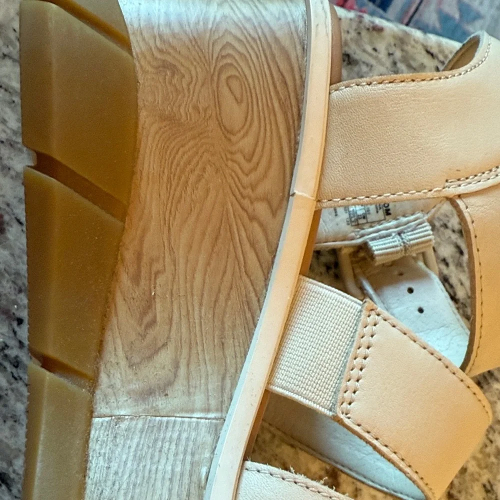 Sorel Tan Wedge Sandals - Picture 7 of 8